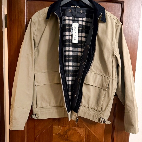NWT ALEX MILL Essex Jacket Size Medium Khaki - Picture 3 of 12